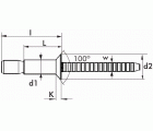 REMACHE MULTILOCK BRALO ALUMINIO / ALUMINIO CABEZA AVELLANADA